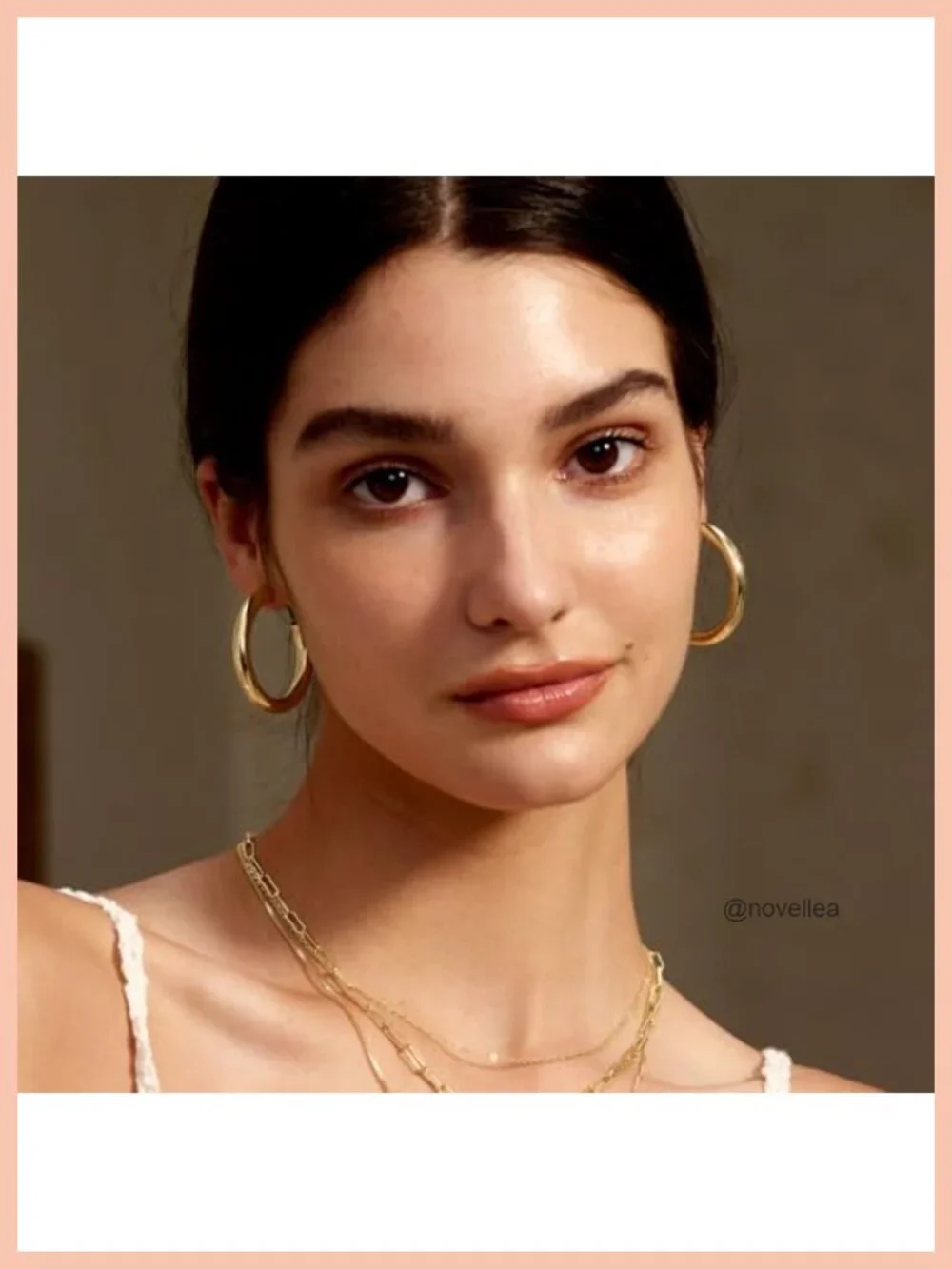 Chunky 14K Gold Plated Hoop Earrings, Lightweight Hollow Tubes, 40mm